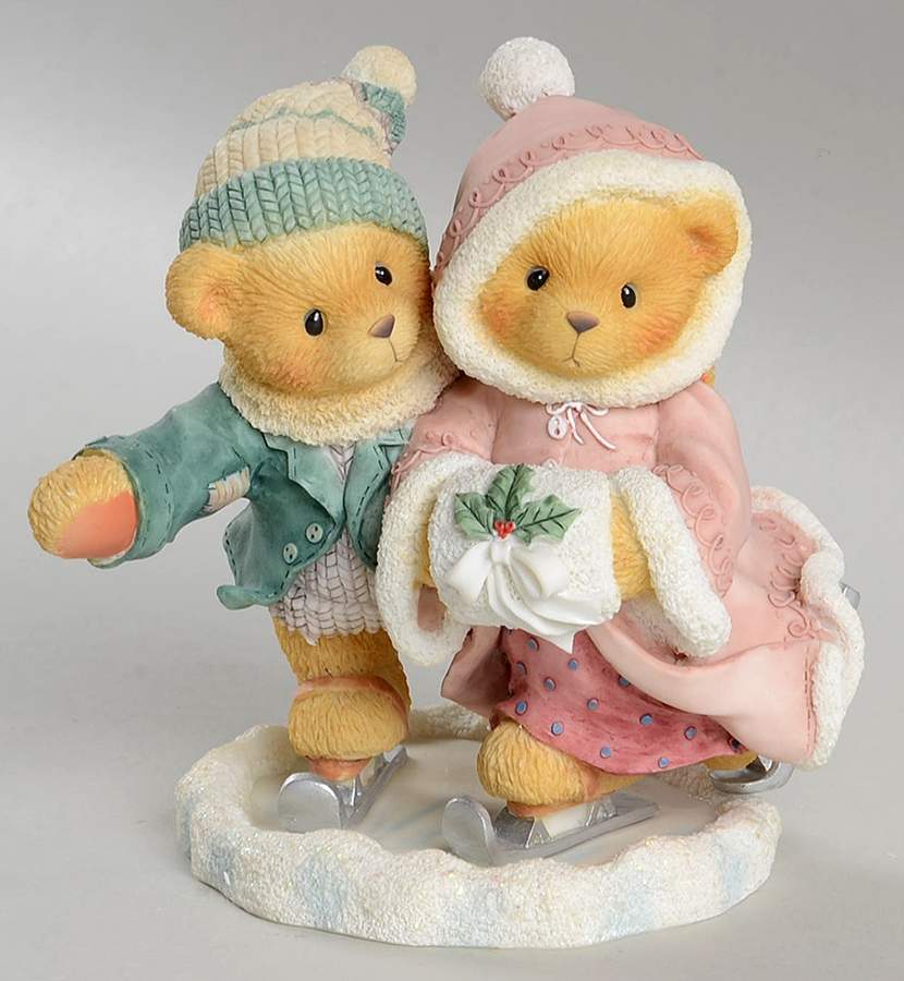 Cherished Teddies Keith & Deborah-Holidays Are Twice As Ic - With Box Bx343 by Enesco-1