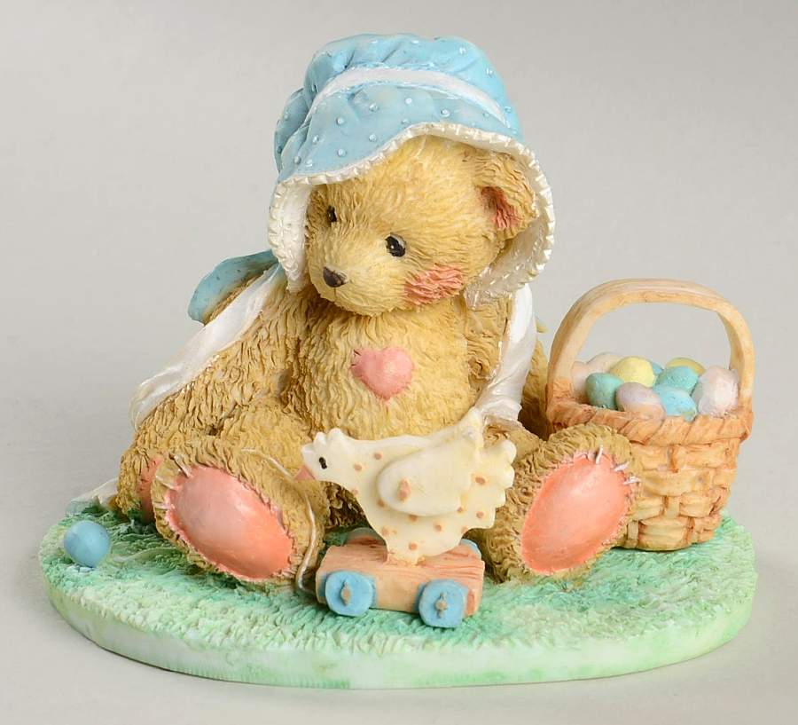 Cherished Teddies Easter & Spring Henrietta-A Basketfull Of Wishes - No Box by Enesco-1