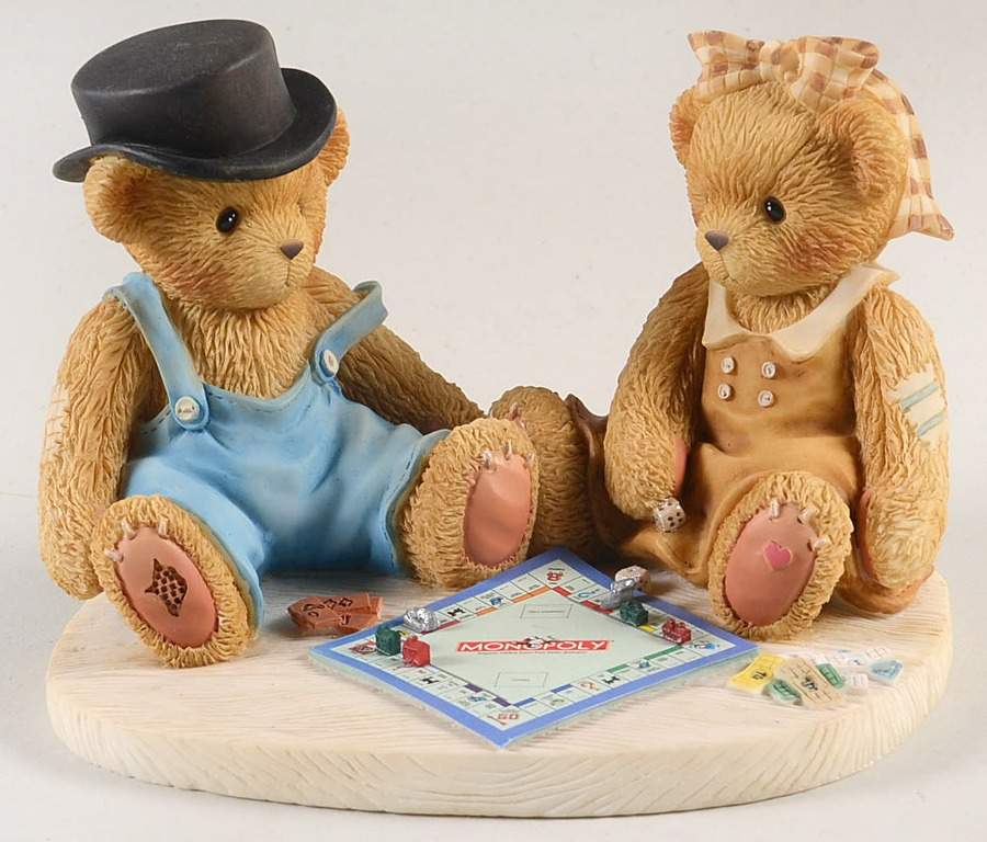 Cherished Teddies Jerald & Mary Ann What Would Game - Boxed by Enesco-1
