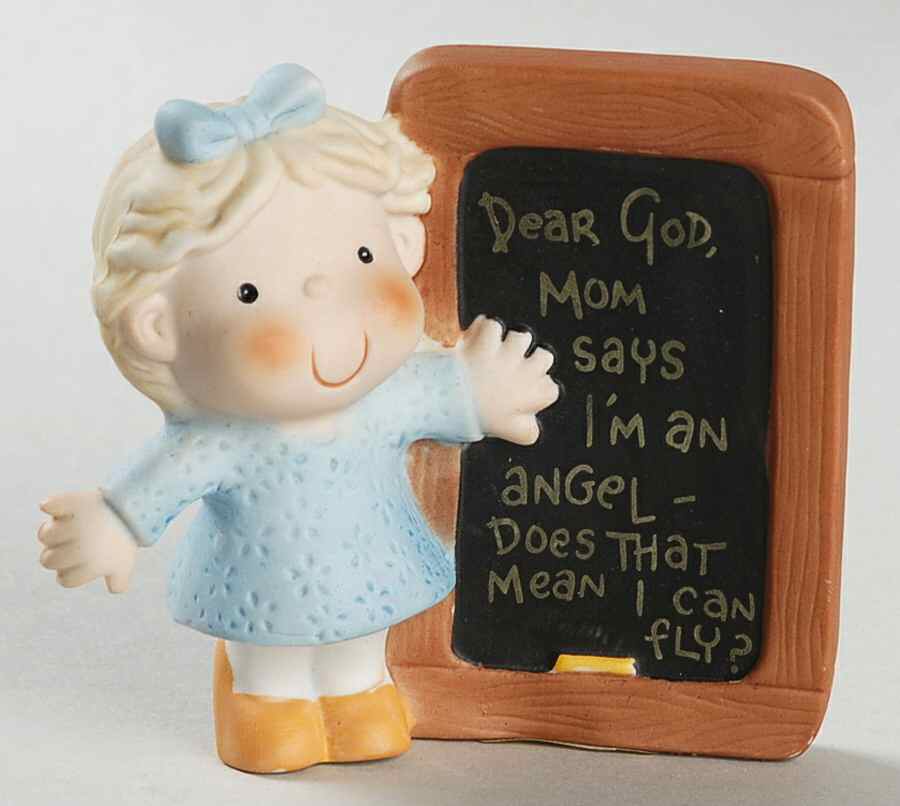 Dear God Kids Girl-Mom Says I'm An Angel - Boxed by Enesco-1