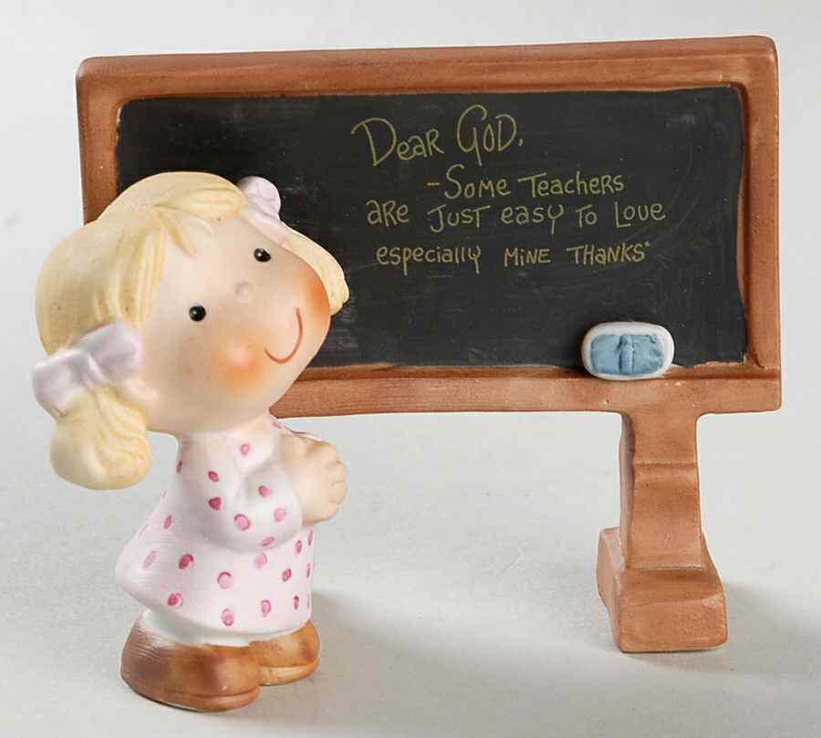 Dear God Kids Girl-Some Teachers Are Just Easy To Love - Boxed by Enesco-1