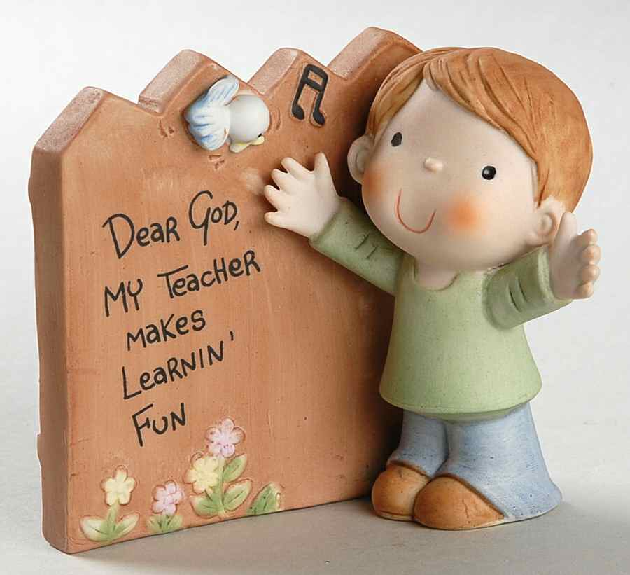 Dear God Kids Boy-My Teacher Makes Learnin Fun - Boxed by Enesco-1
