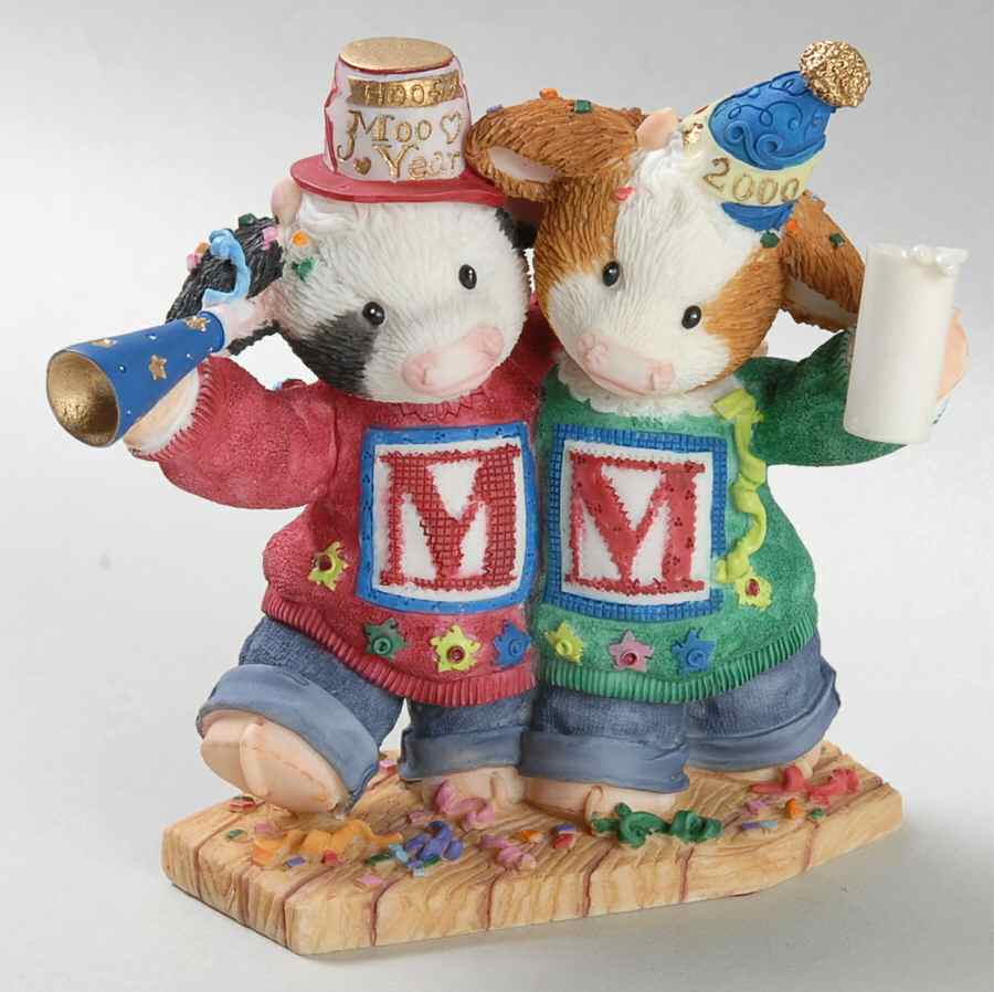 Mary's Moo Moos Hoofy New Year - Boxed by Enesco-1