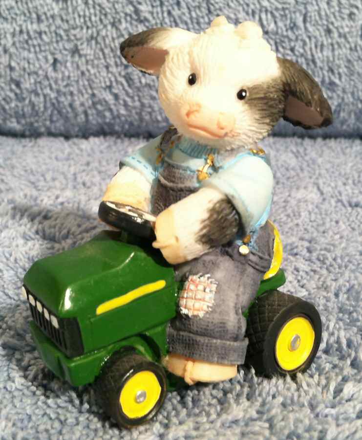 Mary's Moo Moos Little Deere, Big Smile, Tractor - Boxed by Enesco-1