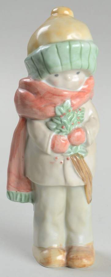 Kinka Figurines Boy With Holly - No Box by Enesco-1