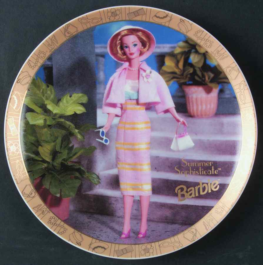 Enesco Plates Barbie Summer Sophisticate - No Box by Enesco-1