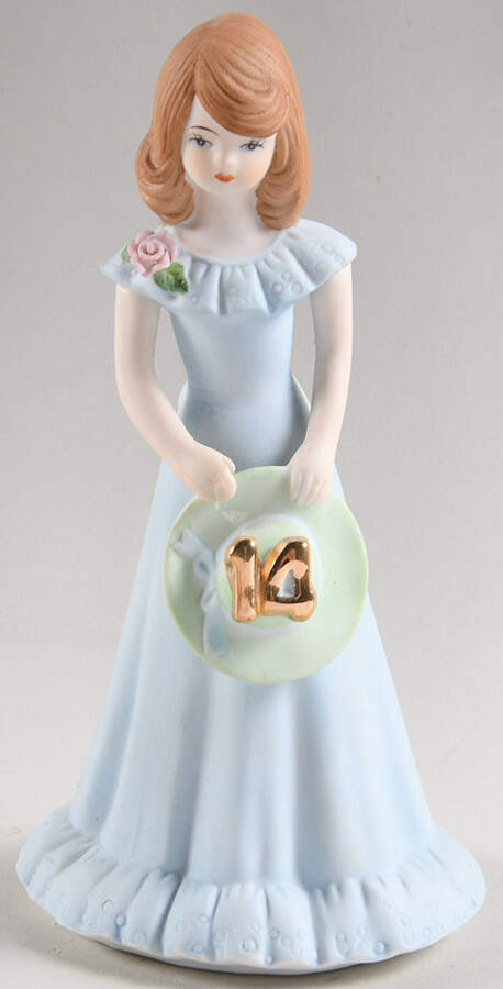 Growing Up Girls 14th Birthday-Brunette - Boxed by Enesco-1
