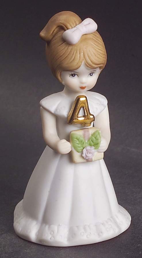 Growing Up Girls 4th Birthday-Brunette - No Box by Enesco-1