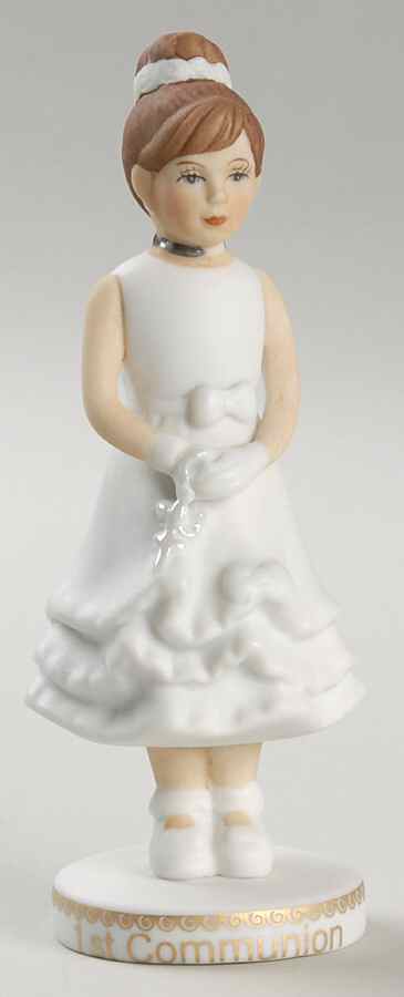 Growing Up Girls 1st Communion-Brunette - No Box by Enesco-1