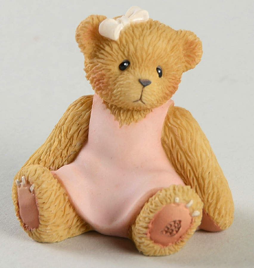 Cherished Teddies Collector Club Figures Mystery Bear-Bear In Pink Dress - No Box by Enesco-1