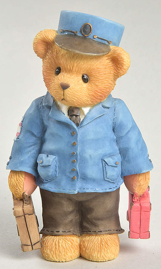 Cherished Teddies Collector Club Figures Lloyd-With Red Suitcase - Boxed by Enesco-1