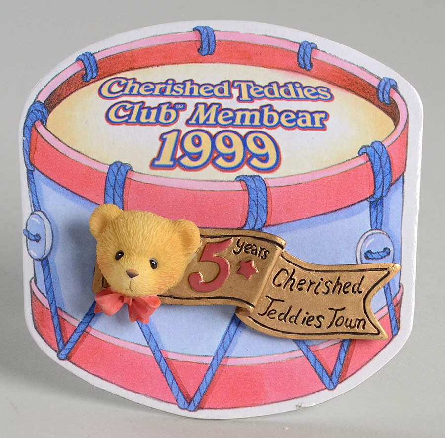 Cherished Teddies Collector Club Figures Club Membership Pin-1999 - No Box by Enesco-1