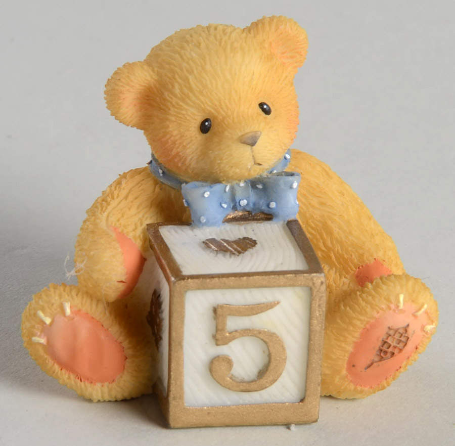 Cherished Teddies Collector Club Figures 5th Anniversary Mini Figurine - No Box by Enesco-1
