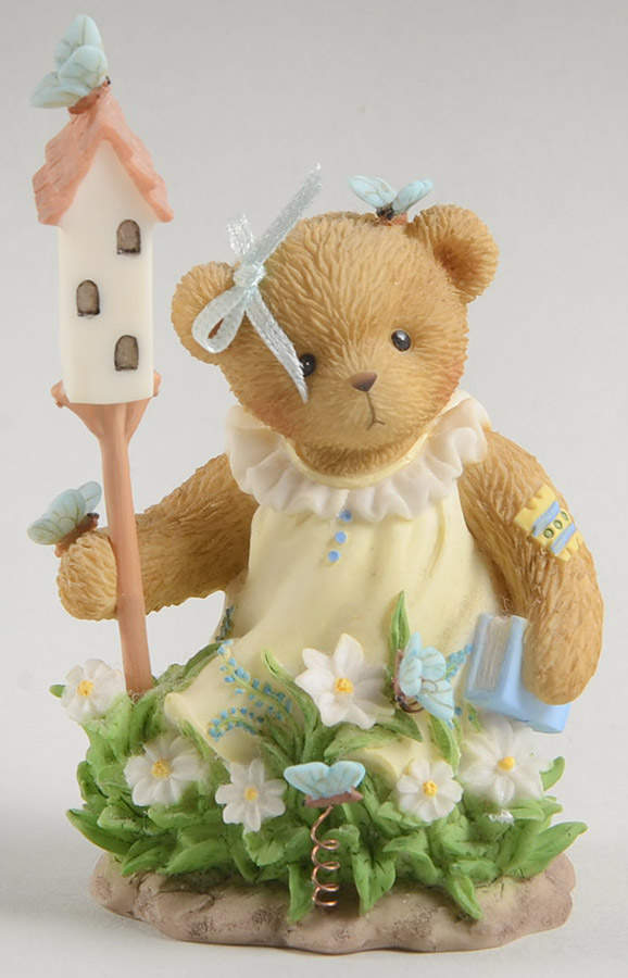 Cherished Teddies Collector Club Figures Geraldine-Symbol Of Membership(Blue) - Boxed by Enesco-1