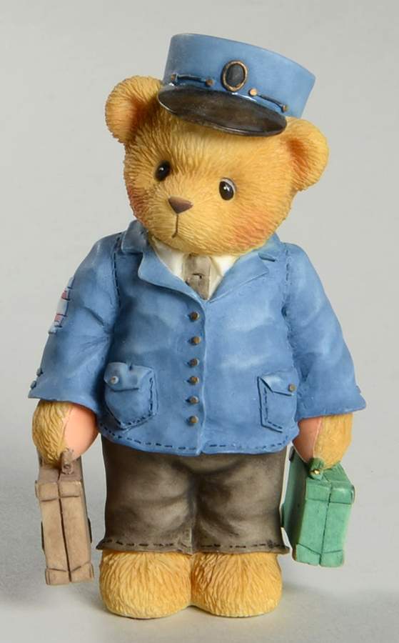 Cherished Teddies Collector Club Figures Lloyd-With Green Suitcase - No Box by Enesco-1