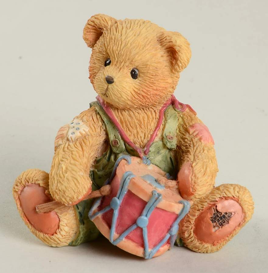 Cherished Teddies Nativity Ronnie-I'Ll Play My Drum For You - Boxed by Enesco-1