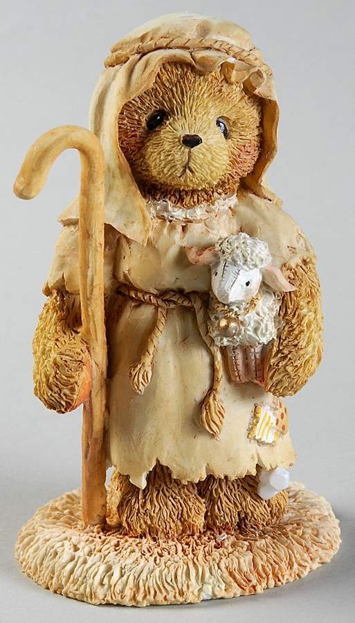 Cherished Teddies Nativity Sammy-Little Lambs Are In My Care - Boxed by Enesco-1