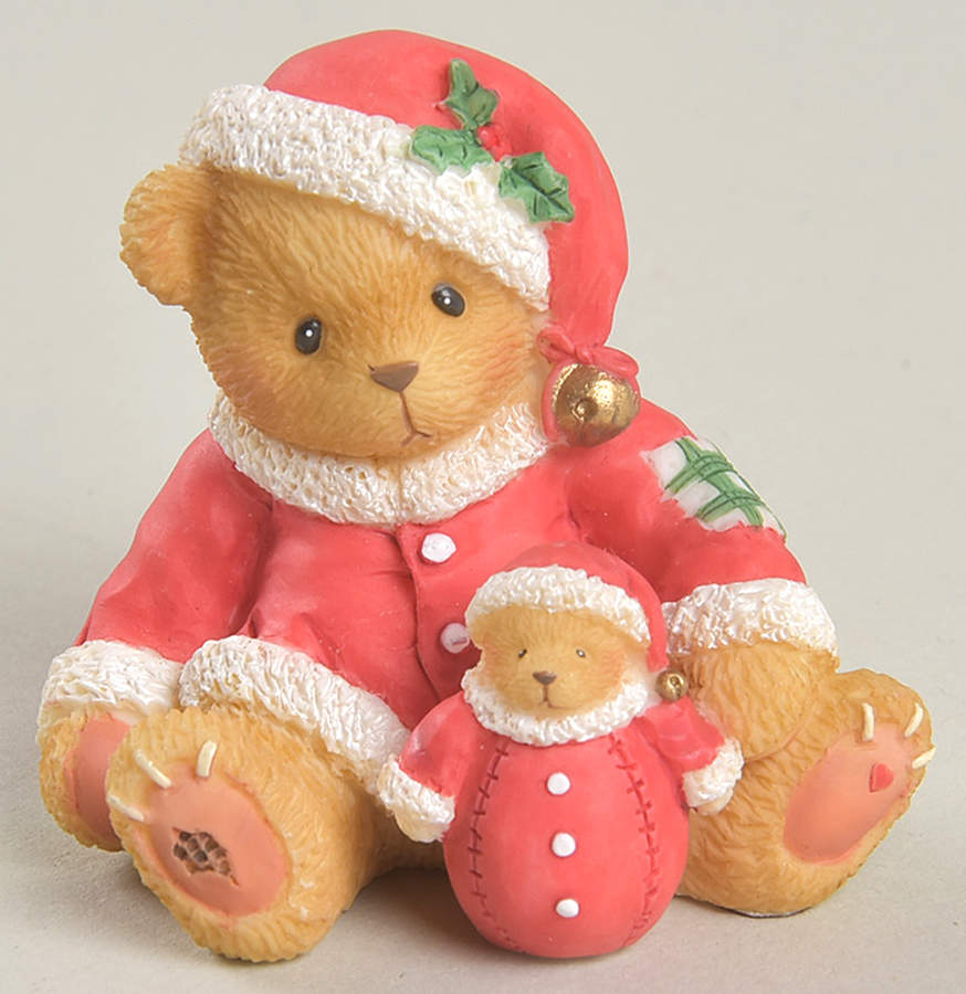 Cherished Teddies Santas Figurine Santa Sitting With Toys-Miniature - No Box by Enesco-1