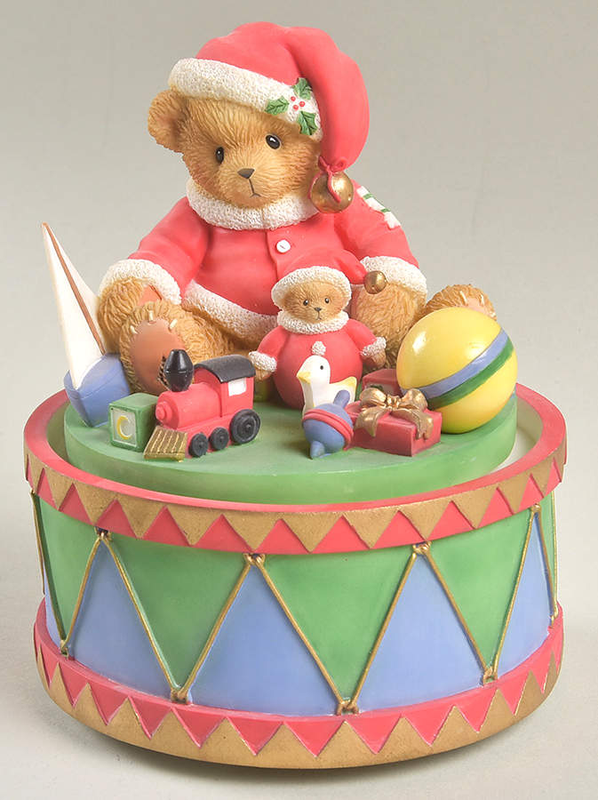 Cherished Teddies Santas Figurine Jolly Old St Nicholas-Music Box - Boxed by Enesco-1