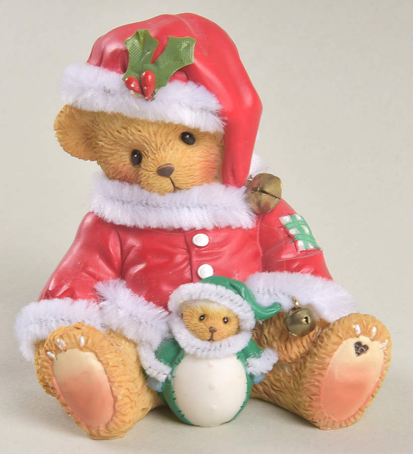 Cherished Teddies Santas Figurine Ho! Ho! Ho! Merry Christmas - Boxed by Enesco-1