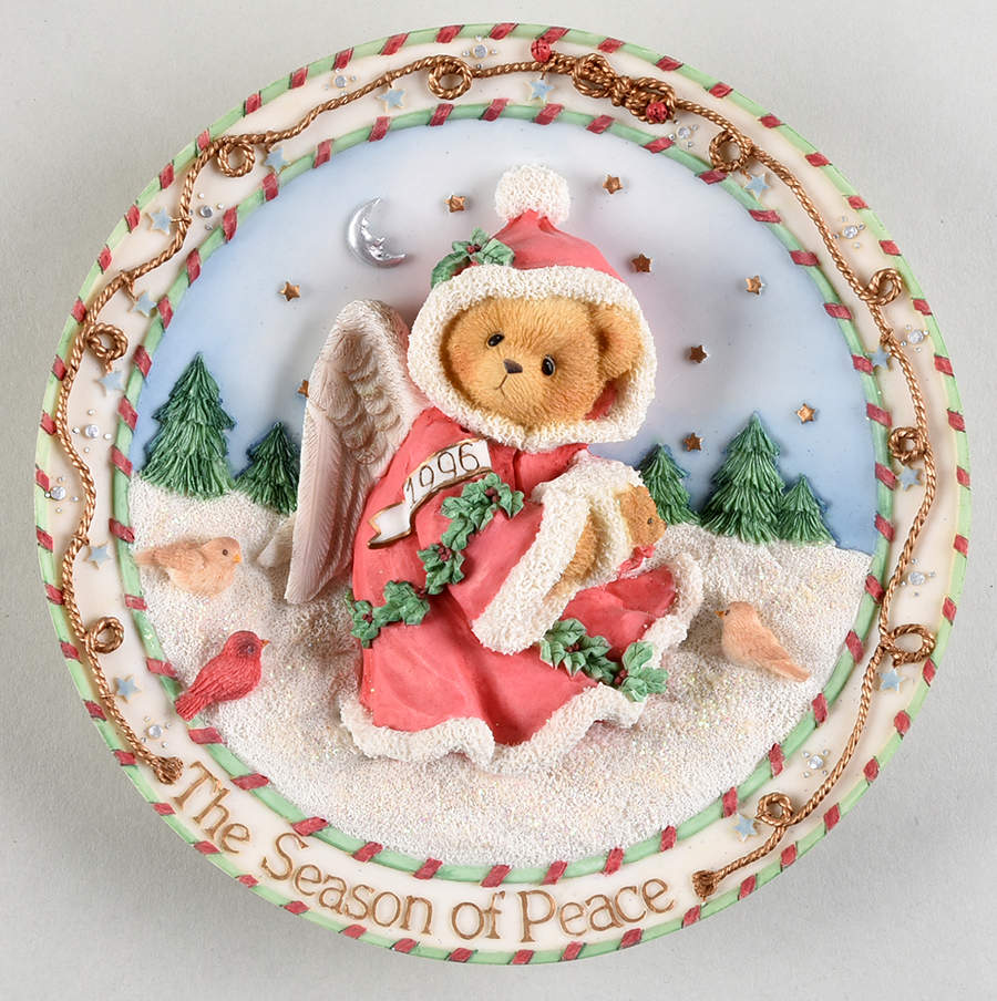 Annual Christmas Plate-Cherished Teddies The Season Of Peace - Boxed by Enesco-1