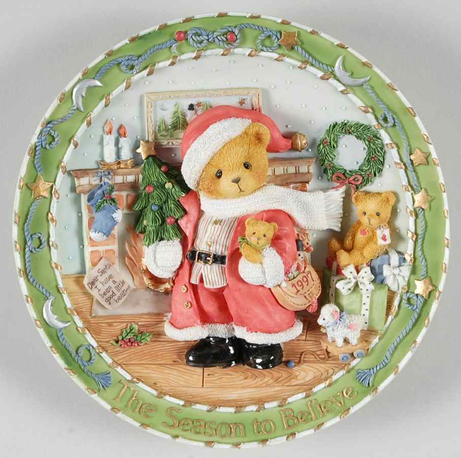 Annual Christmas Plate-Cherished Teddies The Season To Believe - No Box by Enesco-1