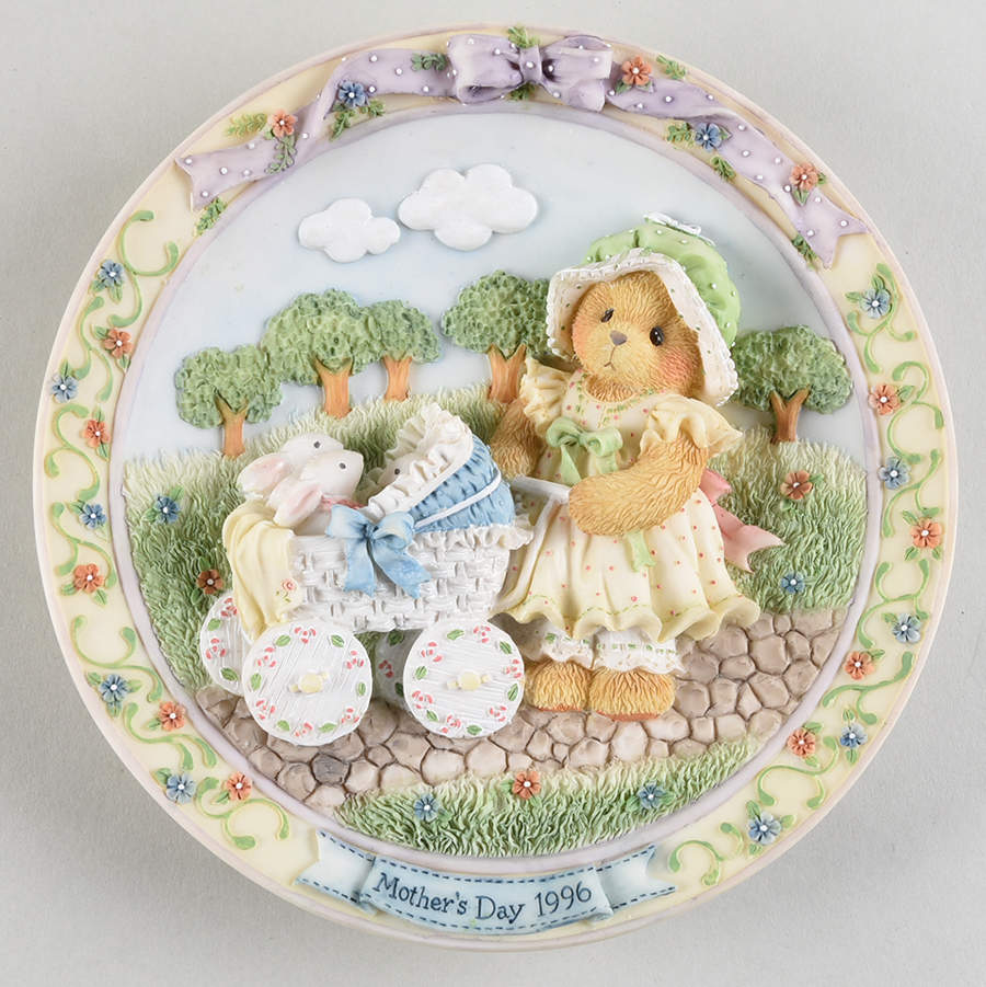 Mother's Day Plate-Cherised Teddies Mother's Day-A Mother's Heart Is Full Of - Boxed by Enesco-1