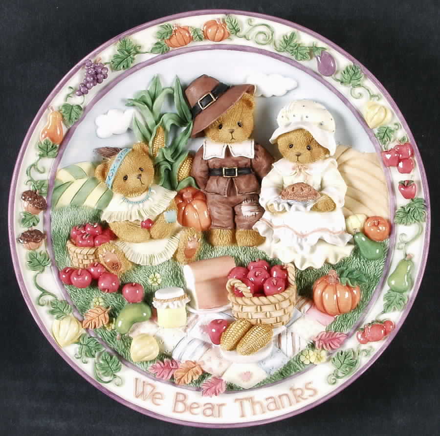 Thanksgiving Plate We Bear Thanks - No Box by Enesco-1