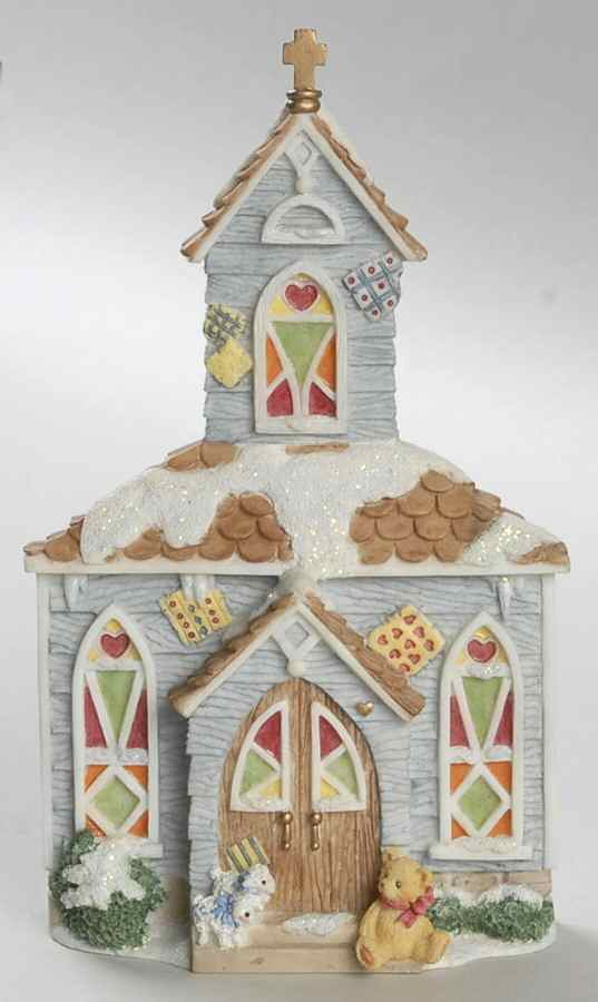 Our Cherished Neighborhood Winter Church - Boxed by Cherished Teddies-1
