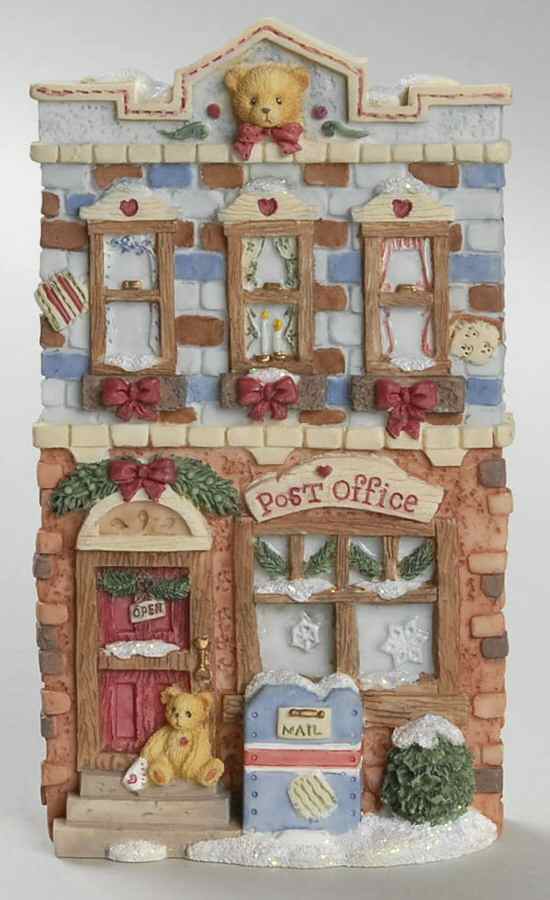 Our Cherished Neighborhood Winter Post Office - With Box by Cherished Teddies-1