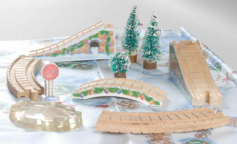 Santa Express Train Accessory Set Of 11 - No Box by Enesco-1