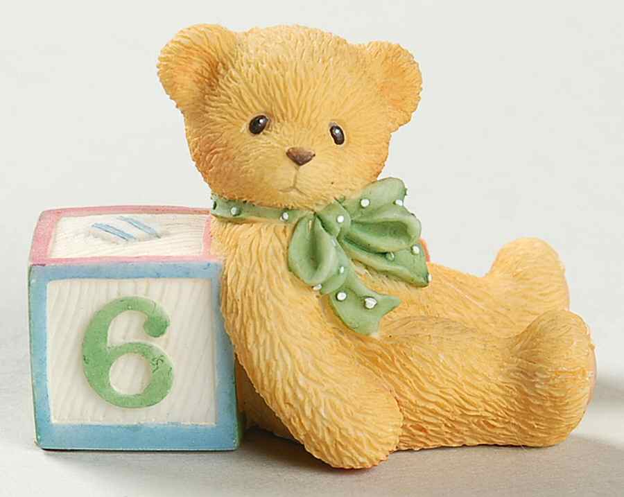 Count on Me-Cherished Teddies Bear With Number 6 - No Box by Enesco-1