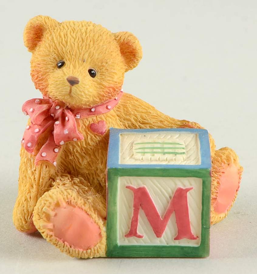 T Is for Teddies M Block - Boxed by Enesco-1