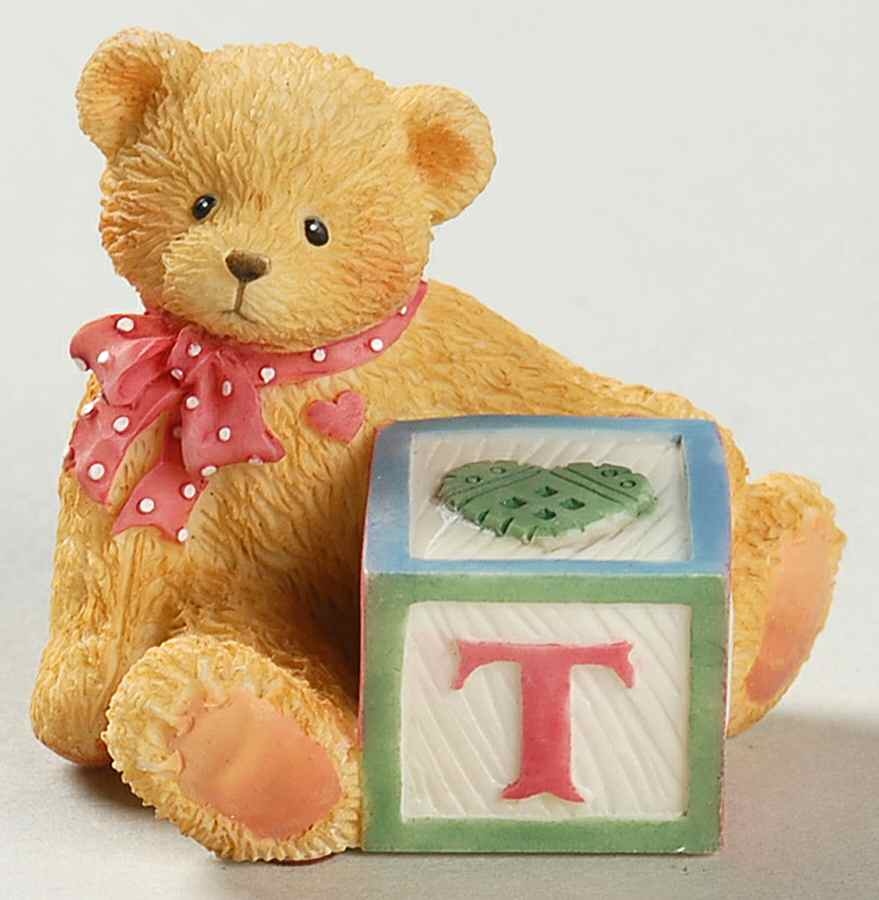 T Is for Teddies T Block - Boxed by Enesco-1