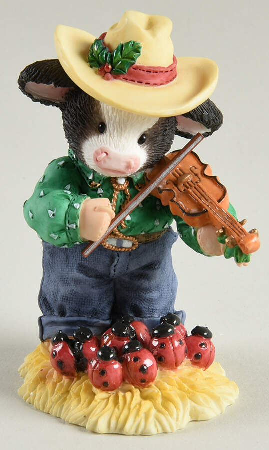 Mary's Moo Moos Christmas Do-Si-Do Under The Mistletoe - Boxed by Enesco-1