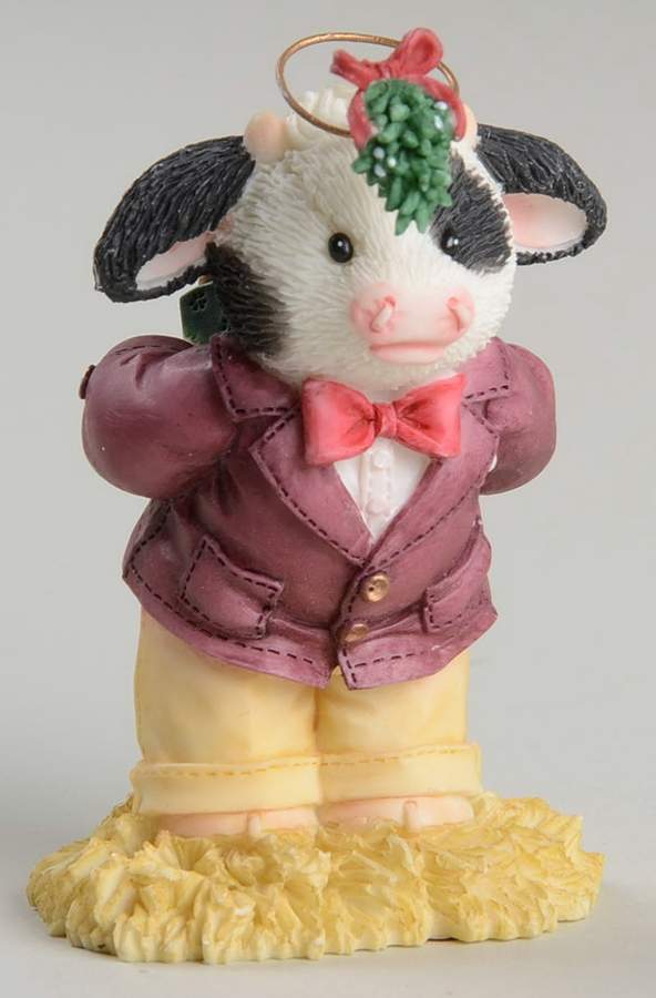 Mary's Moo Moos Christmas Me & Moo Under The Mistletoe - Boxed by Enesco-1