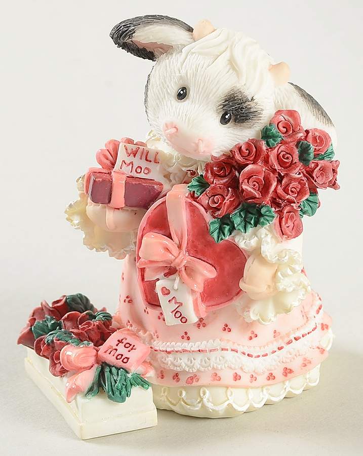 Marys Moo Moos Months of The Year February-I'm Just A Cow Who Can't Say No - Boxed by Enesco-1