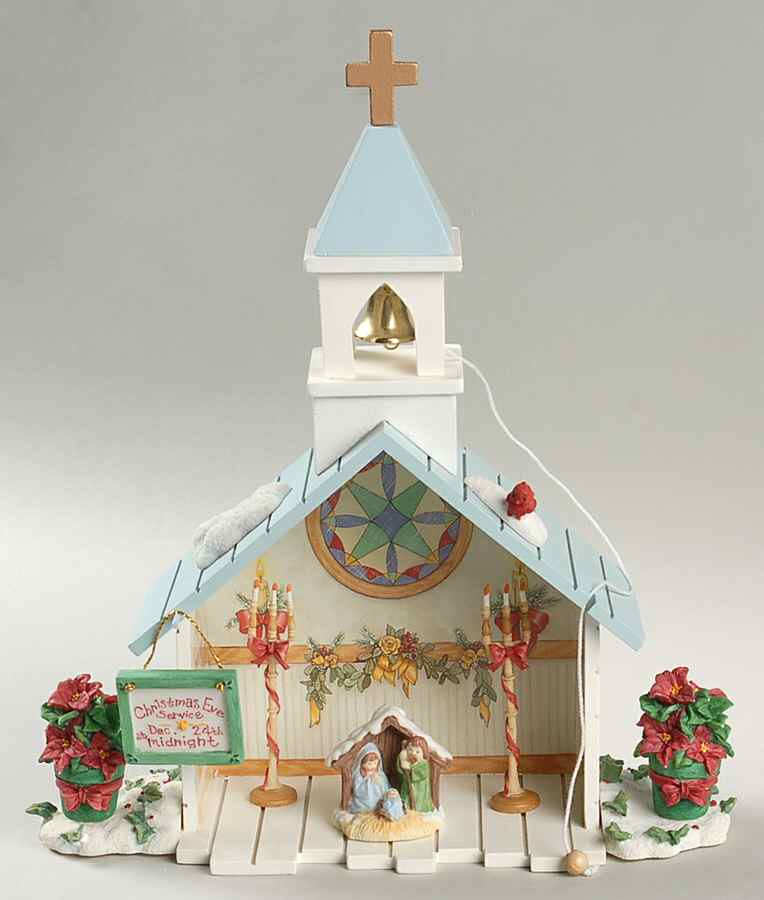 Mini Moos-Figurine Mantel Church - No Box by Enesco-1