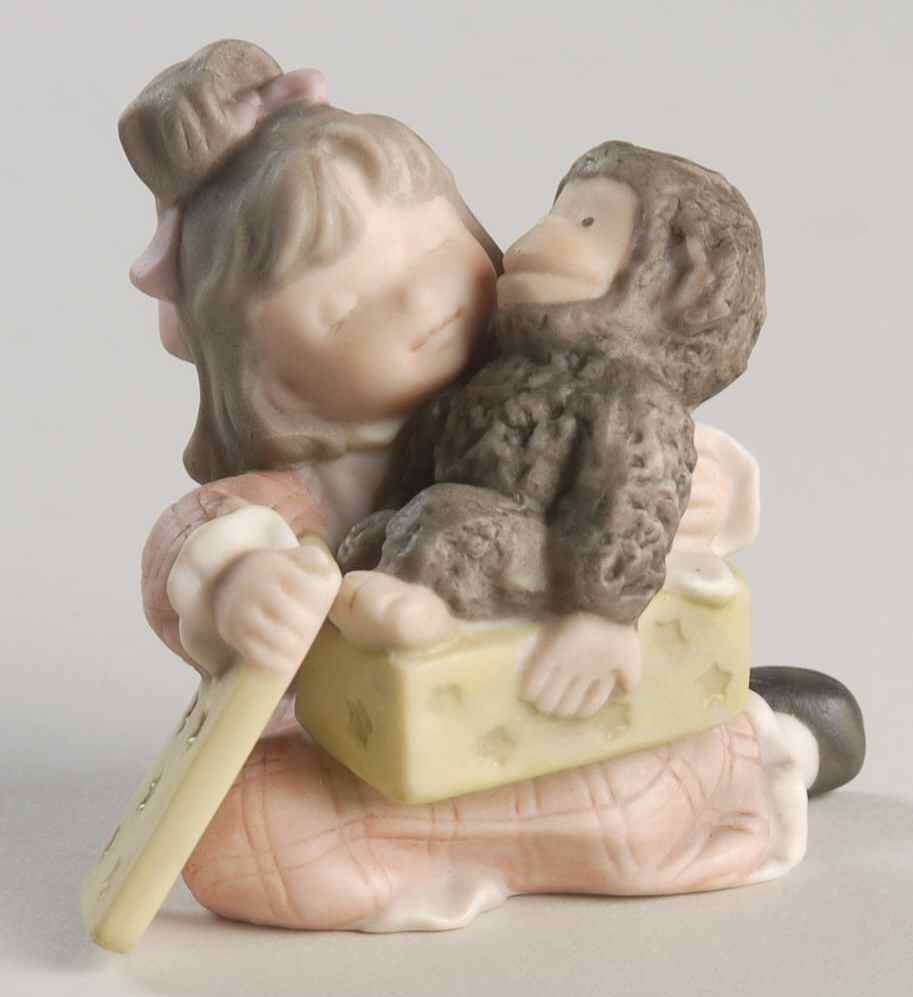 Pretty As A Picture  Girl With Toy Chimp - No Box by Enesco-1