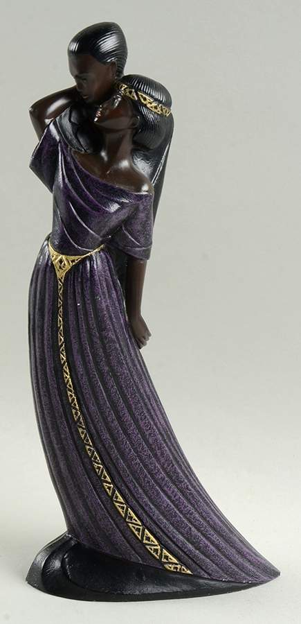 Mahogany Princess-Figurine Embrace Dancing - Boxed by Enesco-1