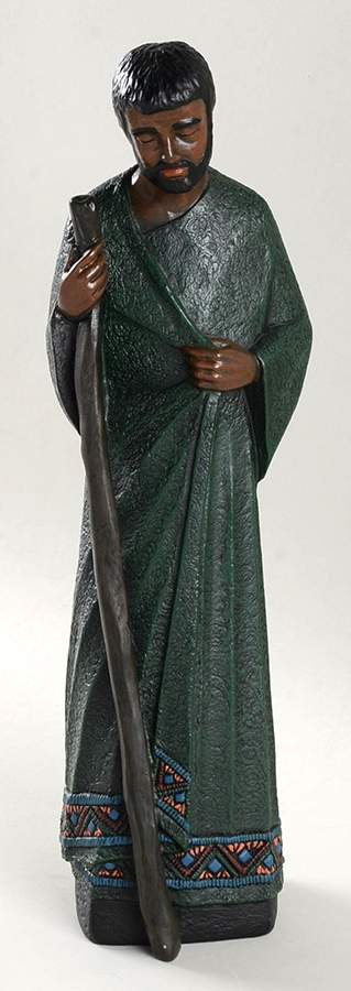 Mahogany Miracle Nativity Joseph-Large - No Box by Enesco-1