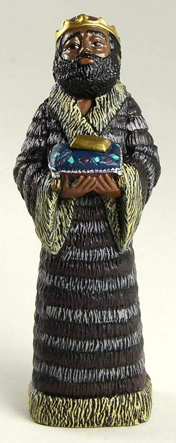 Mahogany Miracle Nativity Wismen With Gold - No Box by Enesco-1