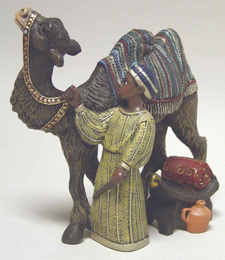 Mahogany Miracle Nativity Driver With Camel - Boxed by Enesco-1
