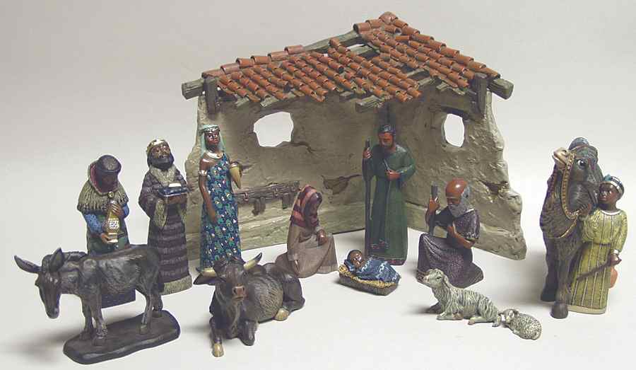 Mahogany Miracle Nativity 13 Piece Set - Nativity-Set Of 13 by Enesco-1
