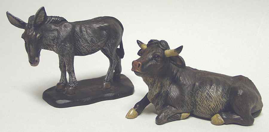 Mahogany Miracle Nativity Animals-Boxed Set Of 2 - Boxed by Enesco-1