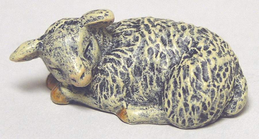 Mahogany Miracle Nativity Lamb - No Box by Enesco-1