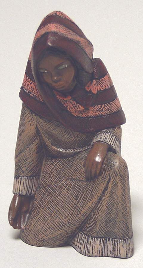 Mahogany Miracle Nativity Mary - No Box by Enesco-1