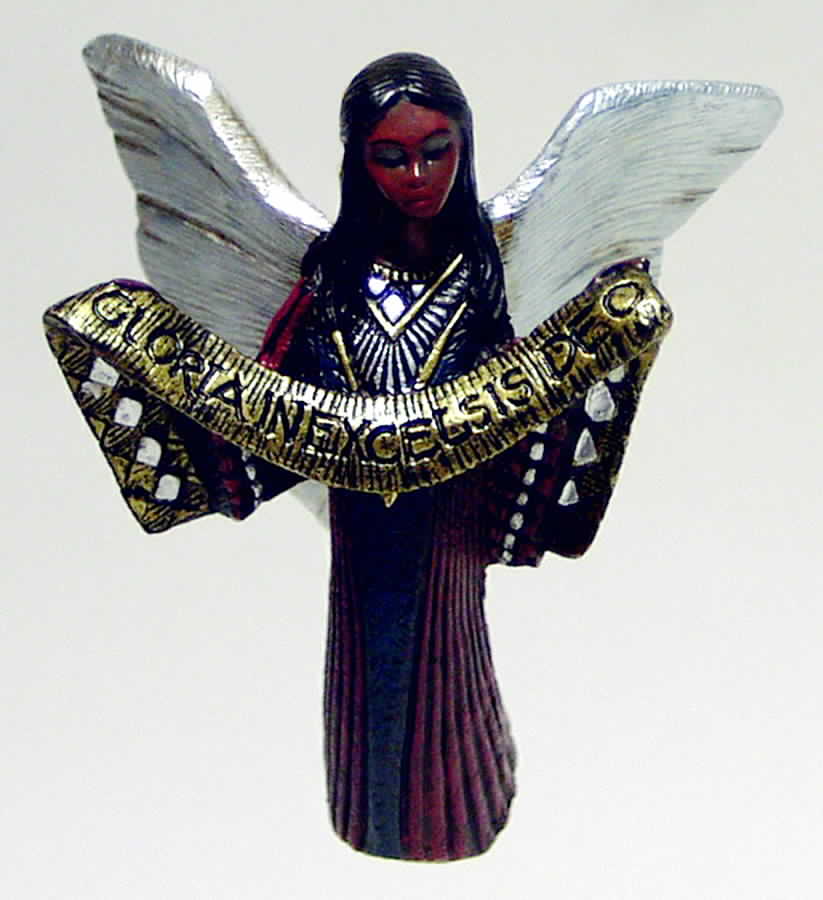 Mahogany Miracle Ornament Angel - No Box by Enesco-1
