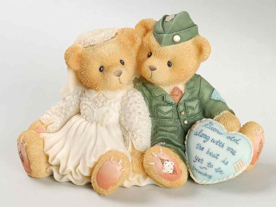 Anniversary Figurines Forever Yours,Forever True - No Box by Cherished Teddies-1