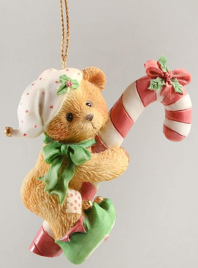 Santa's Workshop Elf Riding Candy Cane - Boxed by Enesco-1